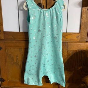 Snowflake gymnastics unitard